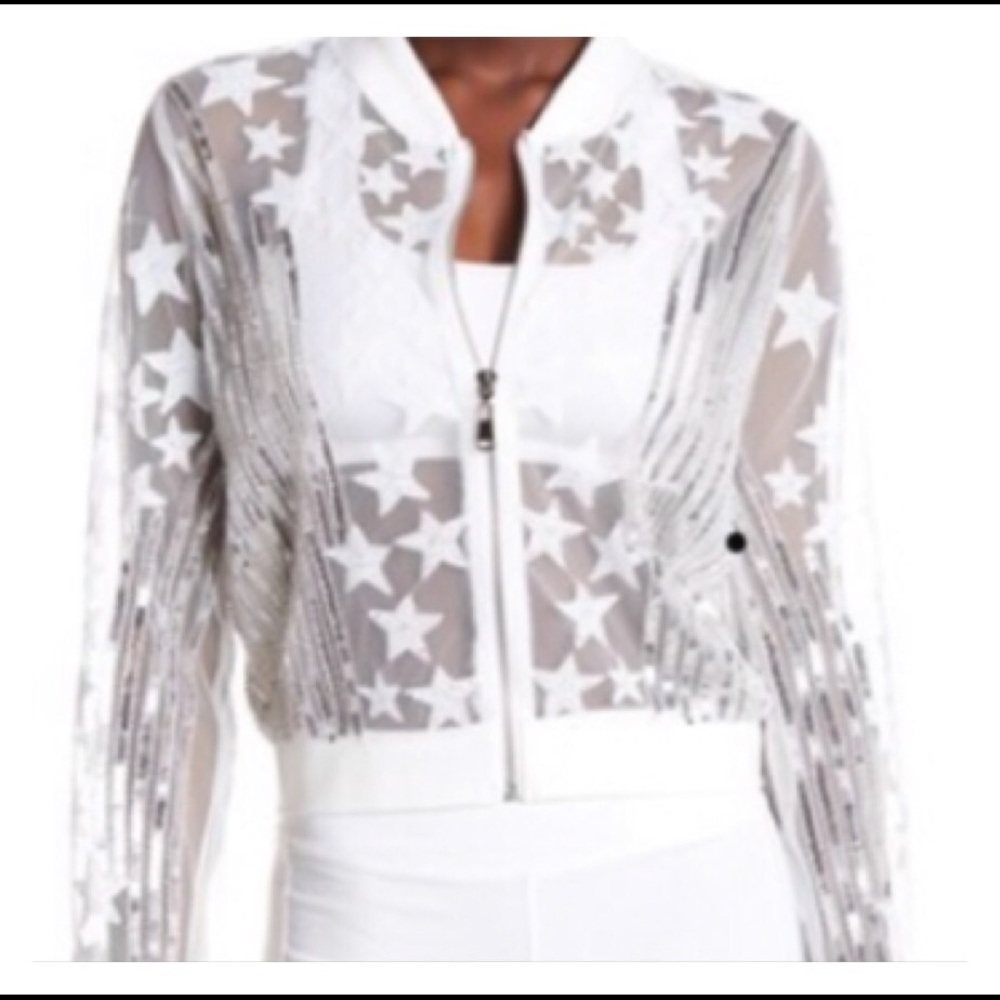 Cropped bomber sporty jacket